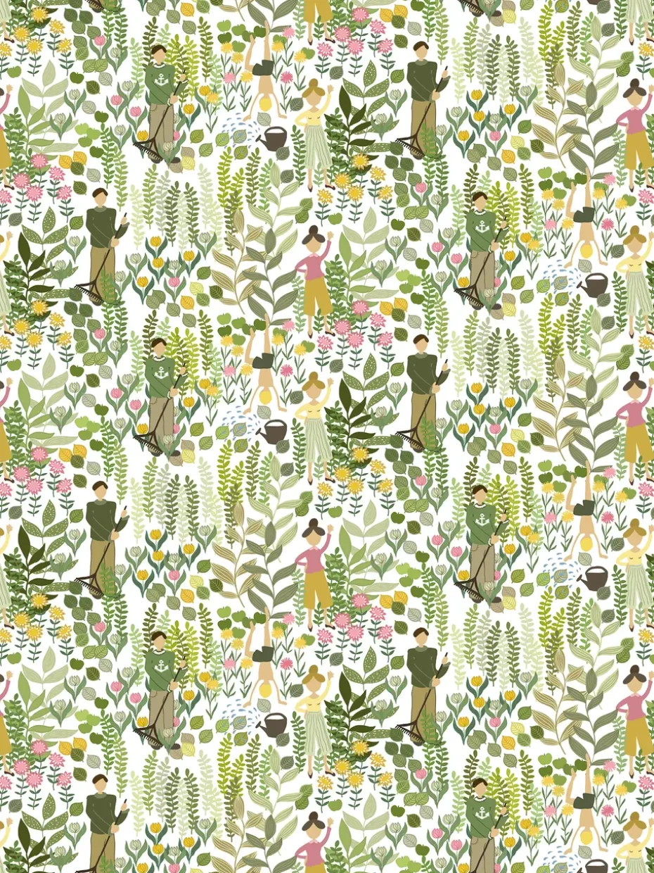 Toile cirée Trädgård, Vert