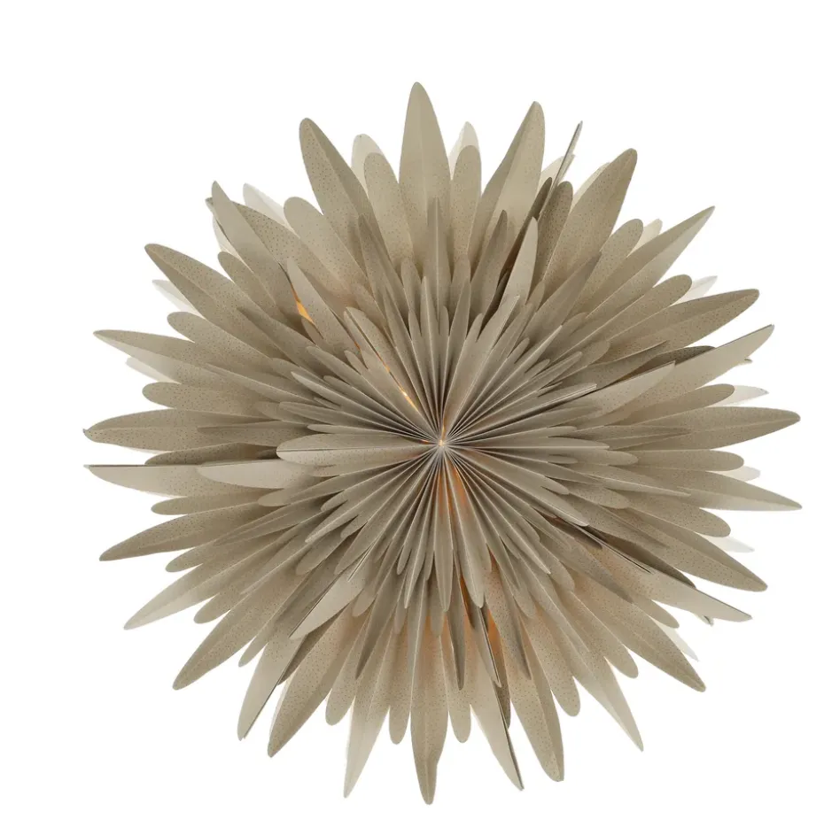 Étoile de l'avent beige à pois Luna, 80 cm