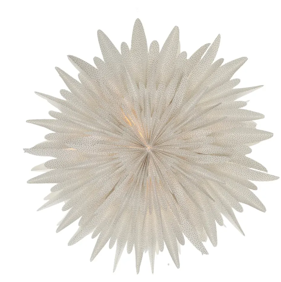 Étoile de l'avent blanche à pois Luna, Ø80 cm