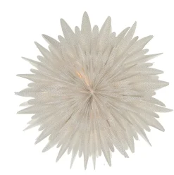 Étoile de l'avent blanche à pois Luna, 60 cm