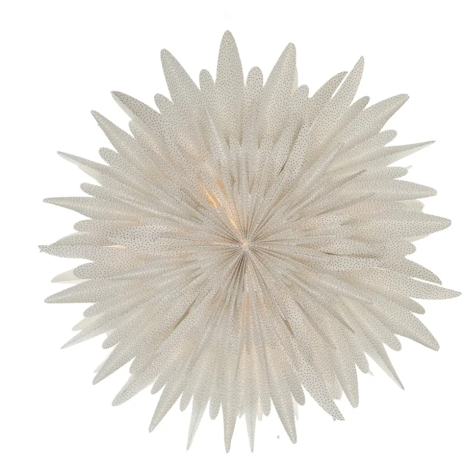 Étoile de l'avent blanche à pois Luna, 60 cm