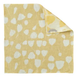 Torchon Bouquet 58x58 cm, Jaune-blanc