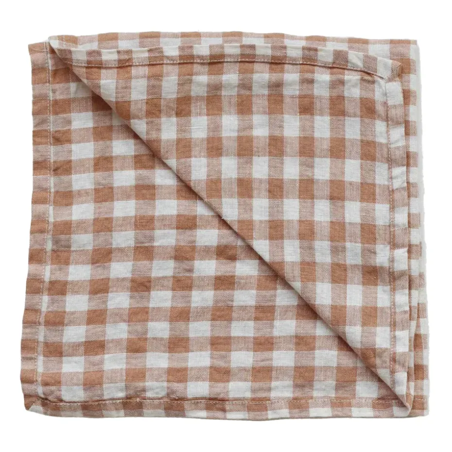 Torchon de cuisine à carreaux Gingham 70x50 cm, Biscuit