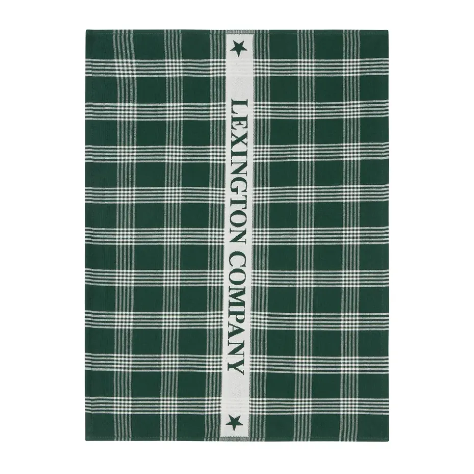 Torchon de cuisine Lexington coton écologique 50x70 cm, Green-white