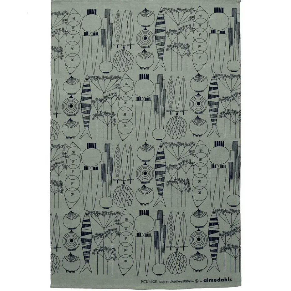 Torchon Picknick, Gris vert-noir