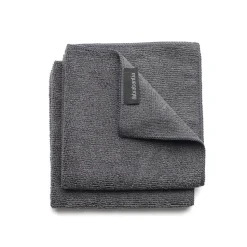Torchons en microfibres Brabantia Lot de 2, Gris foncé