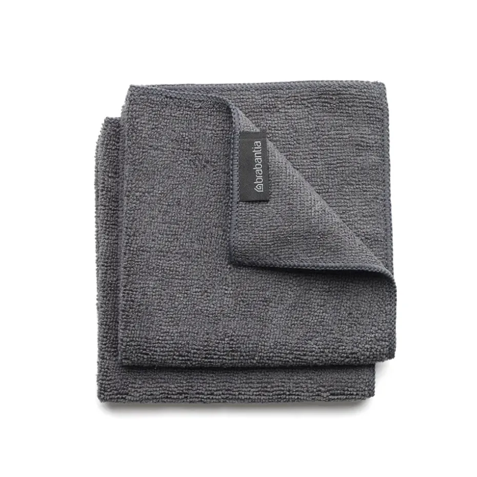 Torchons en microfibres Brabantia Lot de 2, Gris foncé