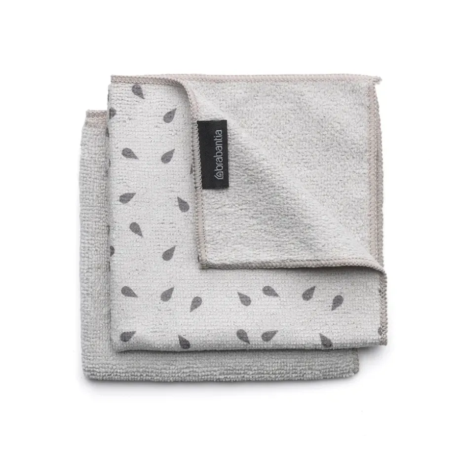 Torchons en microfibres Brabantia Lot de 2, Gris clair