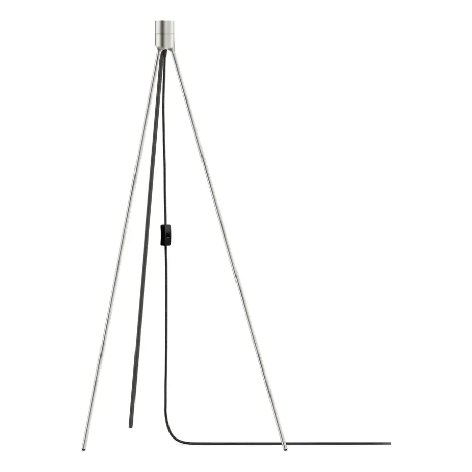 Trépied pour lampadaire Tripod, Acier brossé