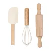 Ustensiles de pâtisserie en silicone pour enfants Nordwik, 3 pièces, Crème