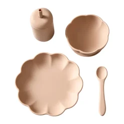 Vaisselle pour enfants Little Poppy, 4 pièces, Oatmeal