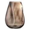 Vase en verre Bloomingville 26 cm, Marron