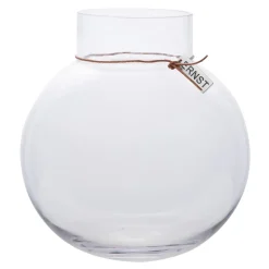 Vase en verre Ernst Hauteur 25 cm Ø 24 cm, transparent