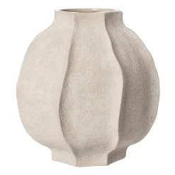 Vase Ernst à rayures bosselées, H18 cm Ø18 cm