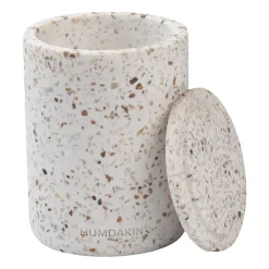 Vase Humdakin Terrazzo avec couvercle Ø10 cm, Rouge/Beige