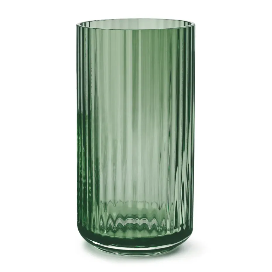 Vase Lyngby Verre vert, 20 cm