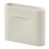 Vase Ridge 16,5 cm, Off white