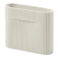Vase Ridge 16,5 cm, Off white