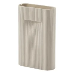 Vase Ridge 35cm, Beige