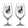 Verre à bière All about you 40 cl Lot de 2, Want him (vert)