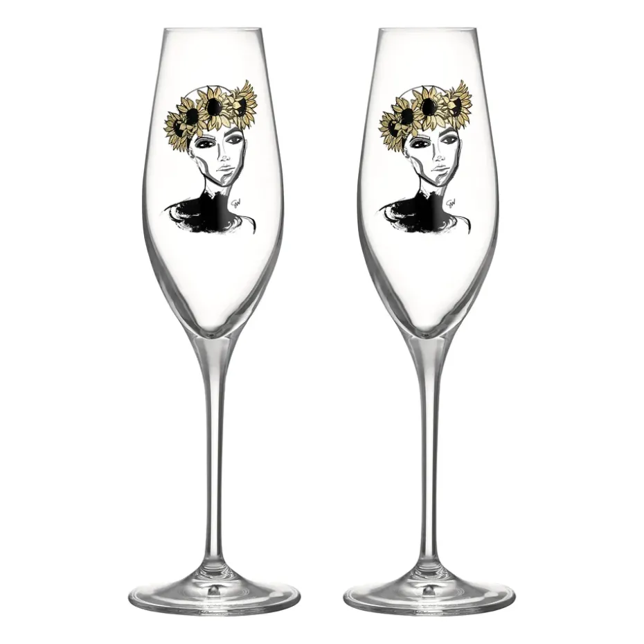 Verre à champagne All about you 24 cl Lot de 2, Let's celebrate you
