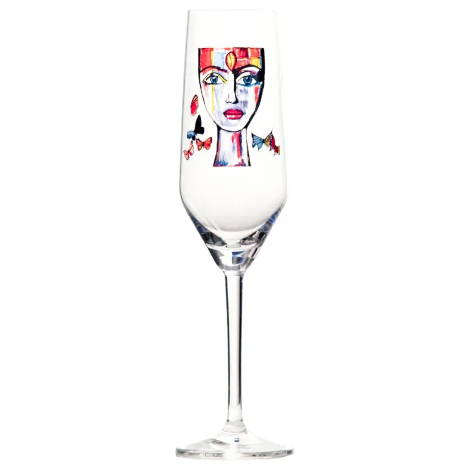 Verre à champagne Butterfly Messenger, 30 cl.