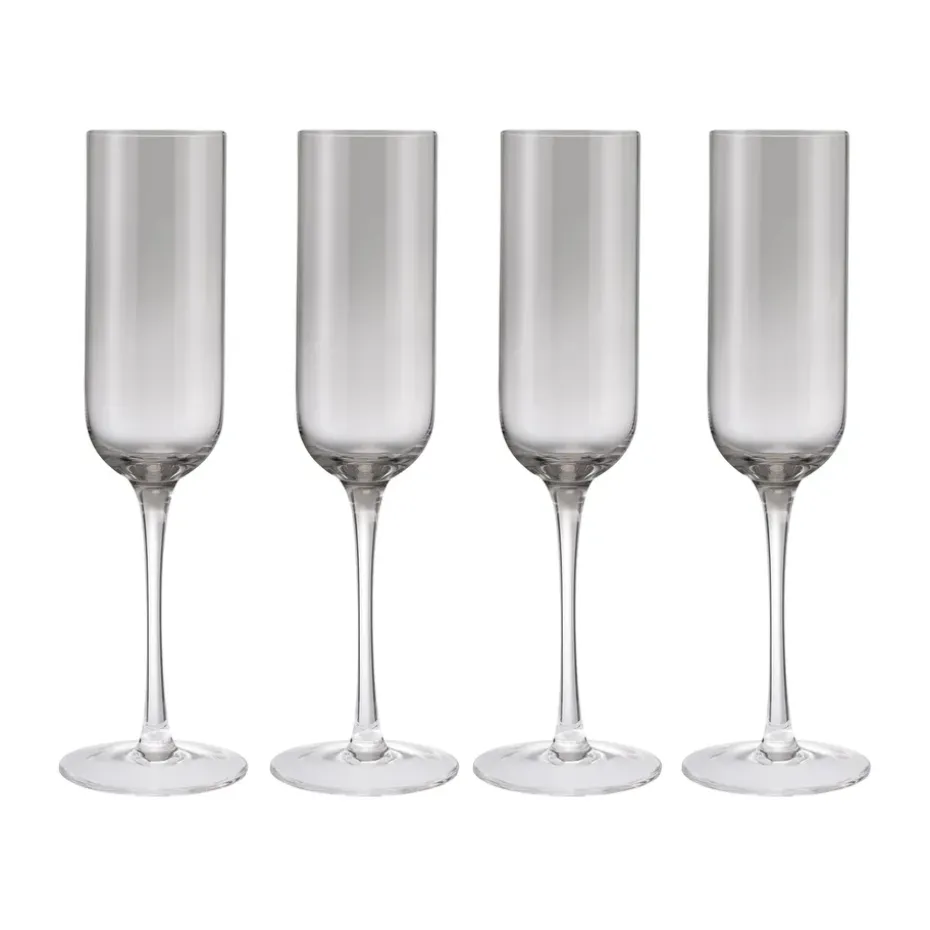Verre à champagne Fuumi 22 cl lot de 4, Smoke - clair