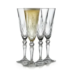 Verre à champagne Melodia 16 cl, lot de 4, Cristal