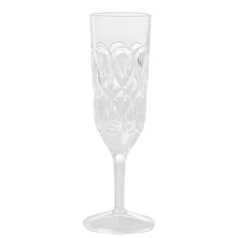 Verre à champagne Rice acrylique, Transparent