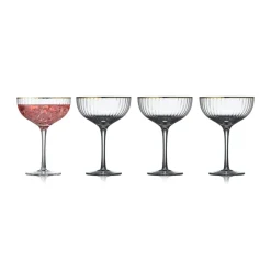 Verre à cocktail Palermo Gold 31,5 cl, lot de 4, Transparent-or