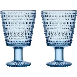 Verre à eau sur pied Kastehelmi 26cl lot de 2, aqua