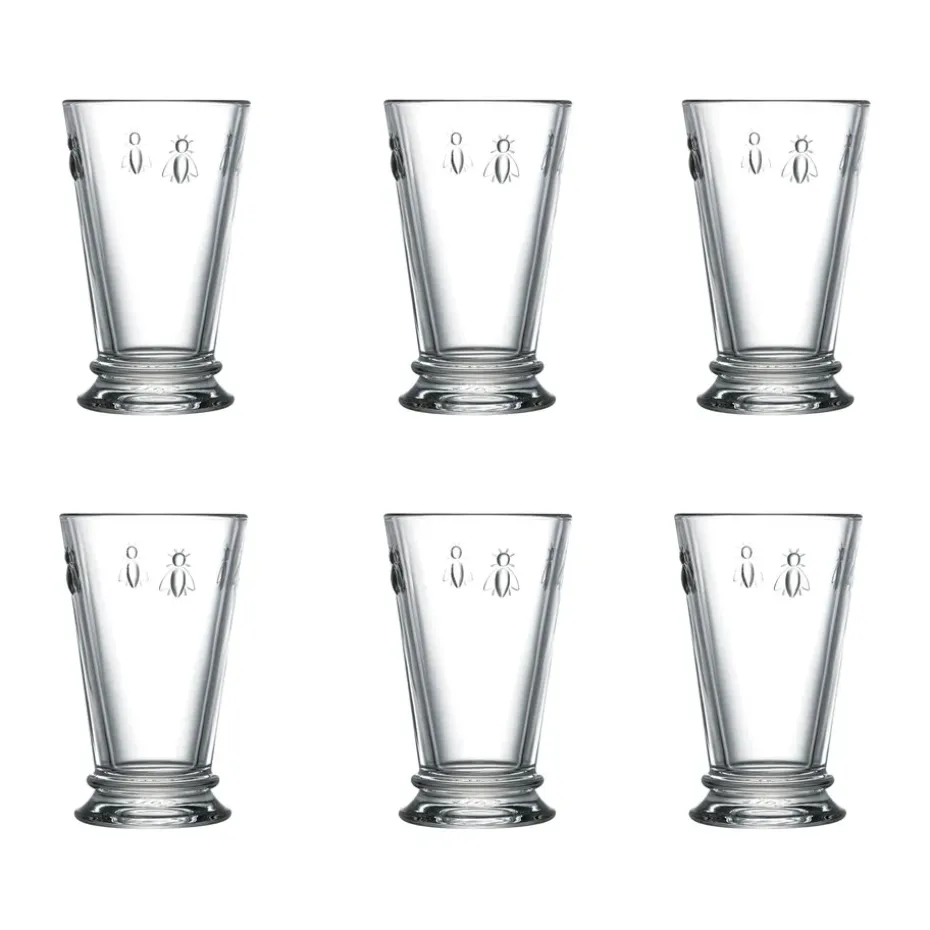 Verre à long drink Abeille 31 cl, lot de 6, Transparent