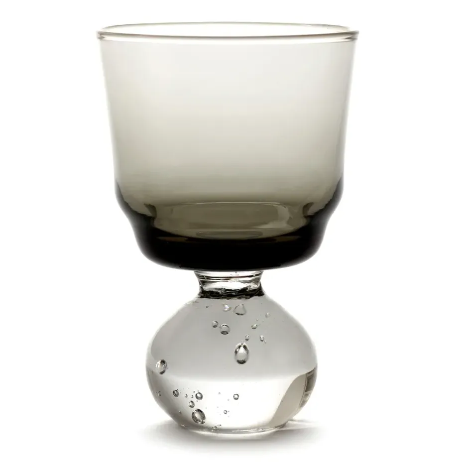 Verre à pied Eternal snow S Ø6,3 cm, Gris fumé