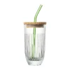 Verre à smoothie Ouessant avec couvercle et paille 43 cl, Transparent