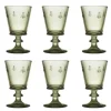 Verre à vin Abeille 24 cl, lot de 6, Vert olive