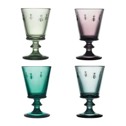Verre à vin Abeille 24 cl, lot de 4, Multicolore