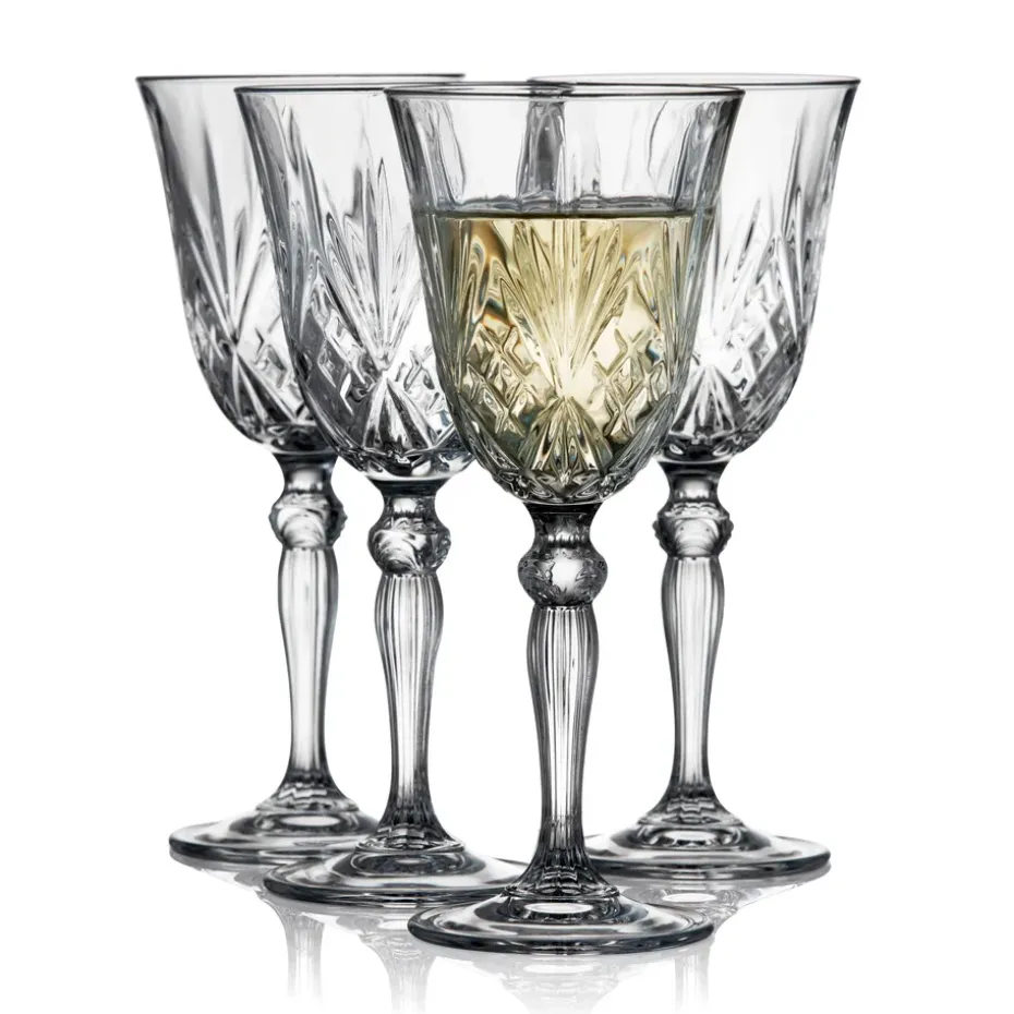 Verre à vin blanc Melodia 21 cl, lot de 4, Cristal