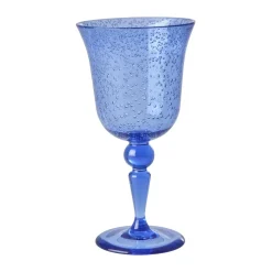 Verre à vin Rice Bubble Design 36 cl, Blue