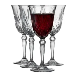 Verre à vin rouge Melodia 27 cl, lot de 4, Cristal