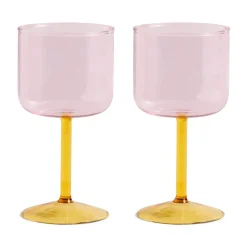 Verre à vin Tint 25 cl Lot de 2, Rose-jaune