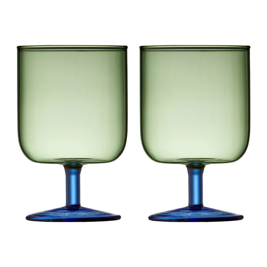 Verre à vin Torino 30 cl lot de 2, Green-blue