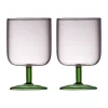Verre à vin Torino 30 cl lot de 2, Pink-green