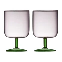 Verre à vin Torino 30 cl lot de 2, Pink-green
