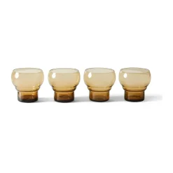 Verre Bulb 70's 27 cl lot de 4, Amber