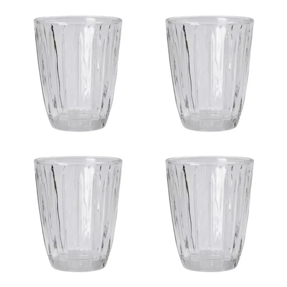 Verre Groove 20 cl Lot de 4, Transparent