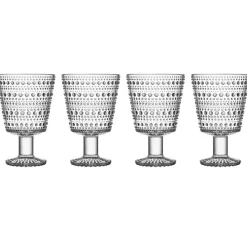 Verre sur pied Kastehelmi 26 cl Lot de 4, Transparent