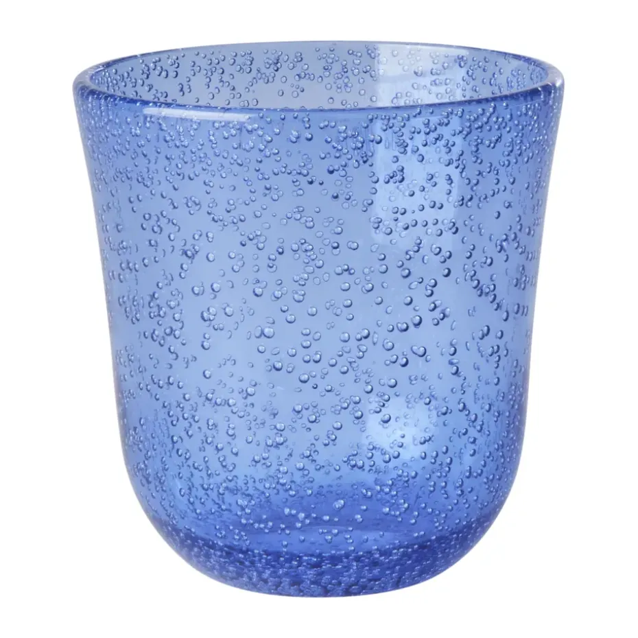 Verre tumbler Rice Bubble Design acrylique 41 cl, Blue