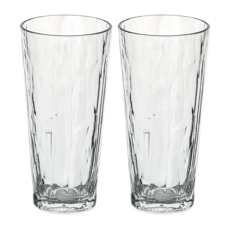 Verres à cocktail en plastique Club No. 19, 25 cl, Lot de 2, Cristal clair
