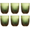 Verres à eau Ouessant 29 cl, lot de 6, Vert olive