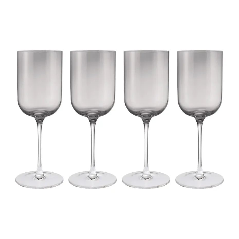 Verres à vin rouge Fuumi 40 cl, lot de 4, Smoke - clair
